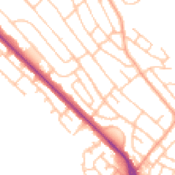 Daytime road noise heatmap for ST2 0DA