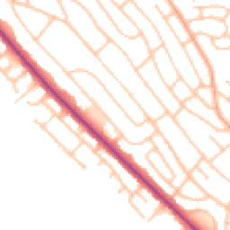 Daytime road noise heatmap for ST2 0DF