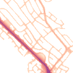 Daytime road noise heatmap for ST2 0RN