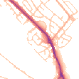 Daytime road noise heatmap for ST2 0SP
