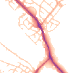 Daytime road noise heatmap for ST2 0SZ