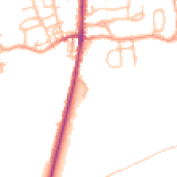 Daytime road noise heatmap for ST2 7AE