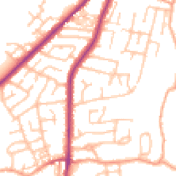 Daytime road noise heatmap for ST2 7AW