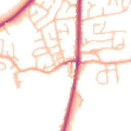 Daytime road noise heatmap for ST2 7BN