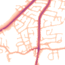 Daytime road noise heatmap for ST2 7BY