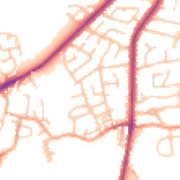 Daytime road noise heatmap for ST2 7BZ