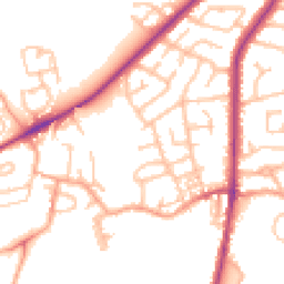 Daytime road noise heatmap for ST2 7DE