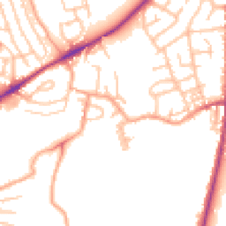 Daytime road noise heatmap for ST2 7DT