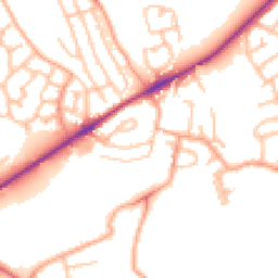 Daytime road noise heatmap for ST2 7EB