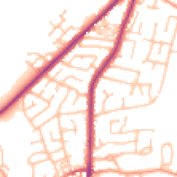 Daytime road noise heatmap for ST2 7HA