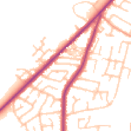 Daytime road noise heatmap for ST2 7HR