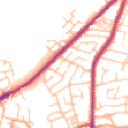 Daytime road noise heatmap for ST2 7JB