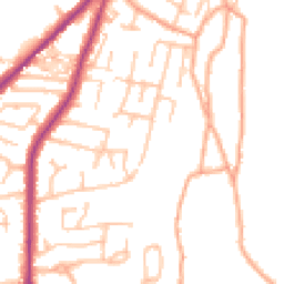 Daytime road noise heatmap for ST2 7JZ