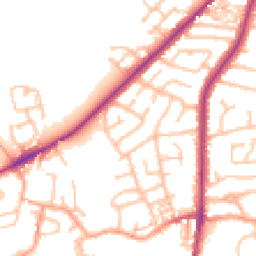 Daytime road noise heatmap for ST2 7NT