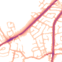 Daytime road noise heatmap for ST2 7PJ