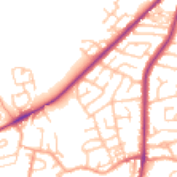 Daytime road noise heatmap for ST2 7PN