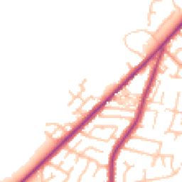 Daytime road noise heatmap for ST2 7QY