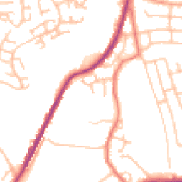 Daytime road noise heatmap for ST2 8AN