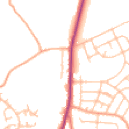 Daytime road noise heatmap for ST2 8DE