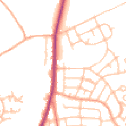 Daytime road noise heatmap for ST2 8ED