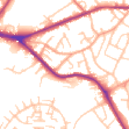 Daytime road noise heatmap for ST2 9JE