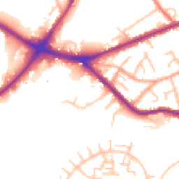 Daytime road noise heatmap for ST2 9JN