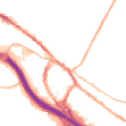 Night-time road noise heatmap for ST3 1BE