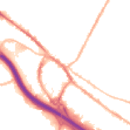 Night-time road noise heatmap for ST3 1BJ