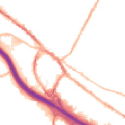 Night-time road noise heatmap for ST3 1BN