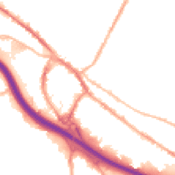 Night-time road noise heatmap for ST3 1BW