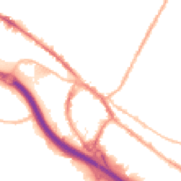 Night-time road noise heatmap for ST3 1BX