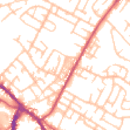 Daytime road noise heatmap for ST3 1DJ