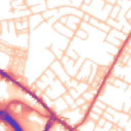 Daytime road noise heatmap for ST3 1DS