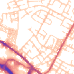 Daytime road noise heatmap for ST3 1DU