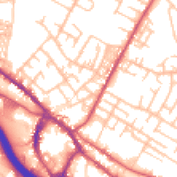 Daytime road noise heatmap for ST3 1DZ