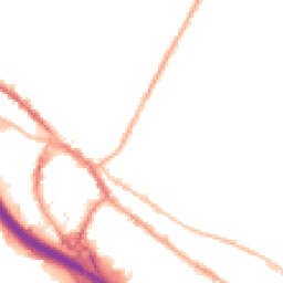 Night-time road noise heatmap for ST3 1JL
