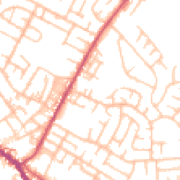 Daytime road noise heatmap for ST3 1LE