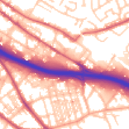 Daytime road noise heatmap for ST3 1QU