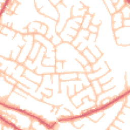 Daytime road noise heatmap for ST3 1TZ