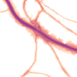Night-time road noise heatmap for ST3 4JA