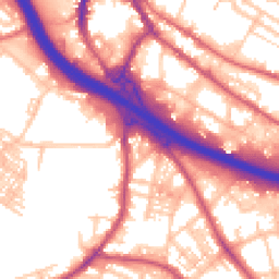Daytime road noise heatmap for ST3 4JB