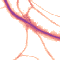 Night-time road noise heatmap for ST3 4JB