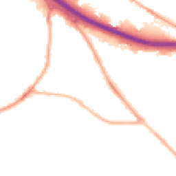 Night-time road noise heatmap for ST3 4NJ