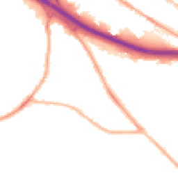 Night-time road noise heatmap for ST3 4PD