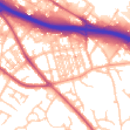 Daytime road noise heatmap for ST3 4RJ