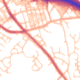 Daytime road noise heatmap for ST3 4RY