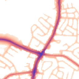 Daytime road noise heatmap for ST3 5HQ