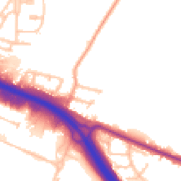 Daytime road noise heatmap for ST3 6HW