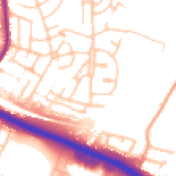Daytime road noise heatmap for ST3 6JD