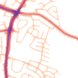 Daytime road noise heatmap for ST3 6NJ